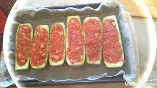 Лодочки из кабачков.