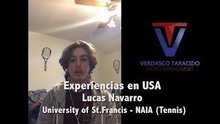 Experiencias VT en USA - Lucas Navarro - Tenis (University of St.Francis)