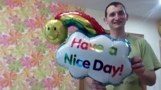 как надуть фольгированный шарик