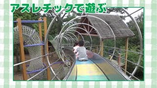 アスレチックで遊ぶ Playing in Playground