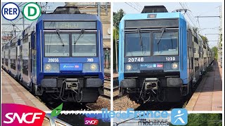 RER D [4K] Compilation de Z20500 IDFM/TRANSILIEN sur la ligne D traction à 1:14, 2:50 et 10:39