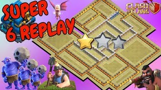 ?6 REPLAYS!?NEW TH12 WAR BASE 2018 ANTI 2 STAR Anti Everything Miner BoWitch Anti Queen Walk Hog