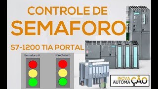 Programando Semaforo em Ladder PLC CLP Siemens TIA Portal S7-1200