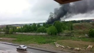 Пожар в складском комплексе "Ленинградка" на Ленинградском шоссе