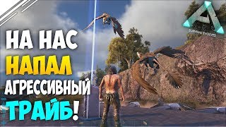 Выживание в АРК #3! На нас напал Агрессивный трайб! Начало войны в ARK Survival Evolved