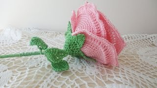 Большая роза Часть 4 Rose Crochet Part 4