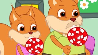 Famille d'Écureuil - Bonbons Maison Animé 2021 en Français