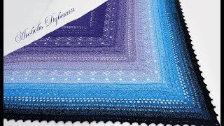 Шаль крючком. Мастер класс часть 2. Crochet shawl. Master Class. part 2.