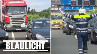 Autobahnpolizei erzwingt Rettungsgasse - 56 Verstöße in vier Stunden