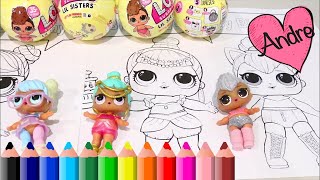 Dibujos para colorear de muñecas L.O.L. Surprise | Juguetes con Andre para niñas y niños