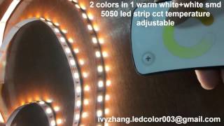 warm white+white 2 colors in 1 smd 3527/5050 cct adjustable double color led strip