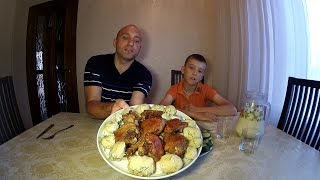 Гусь тушеный кусочками с медом//Простой и вкусный рецепт