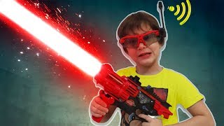Прикол Голосом - Дети разыграли Папу / Наши новые Пушки от Silverlit for funny kids