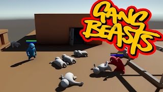 Gang Beasts - Waves of Enemies [Father & Son] - Co-Op Gameplay