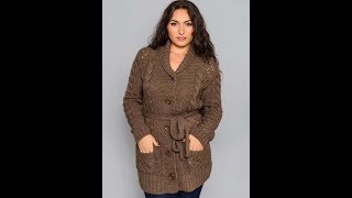 Кардиган Спицами Большого Размера 2019 / Cardigan Large Size Spokes