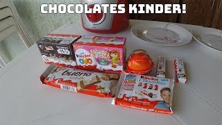 MISTUREI TODOS OS CHOCOLATES KINDER DO MERCADO (KINDER OVO, KINDER JOY, KINDER BUENO, ETC.)