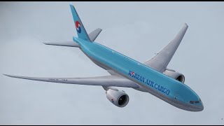 Навои - Вена. Глазами пилотов. Korean Air Cargo. Boeing 777 Freighters. [FSX 1080p 60fps]