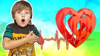 Как сделать 3D СЕРДЦЕ открытка своими руками? Diy pop up для детей
