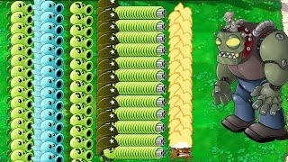 Plants vs Zombies Hack - All Pea PvZ vs Gargantuar vs Dr. Zomboss