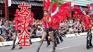 大学生のサンバ!　ウニアンドスアマドーリス【浅草サンバカーニバル2019】4K　雷門通り