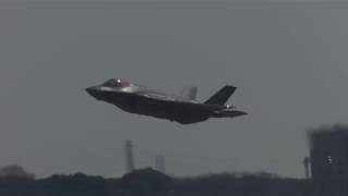最新! ステルス戦闘機 F-35AライトニングII 横田基地 離陸 yokota Lightning 20180209