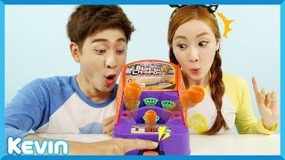 캐빈과 엘리의 바스켓볼 챔피언스 보드게임 장난감 대결 놀이ㅣ캐리 앤 플레이
