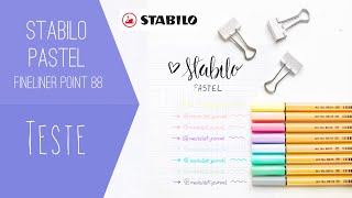 BULLET JOURNAL // TESTE: STABILO Pastel Fineliner Point 88 - Vazam? Fazem sombra? Borram?