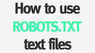 How to use robots.txt