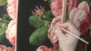 Рисуем листья розы. Полное видео. Часть 1. How to paint a rose leaves.