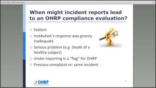 Reporting to OHRP (Part 2 of 2)