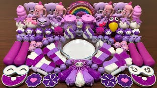 Relaxing With Piping Bags !! PURPLE Slime !! Mixing Random Things Into SLIME ! Satisfying Slime #927