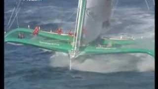 Trophee Jules Verne - c est parti pour Franck Cammas sur Groupama