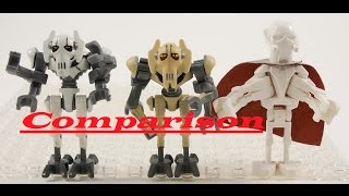 LEGO Star Wars General Grievous Wheel Bike Comparison (75040&7255)
