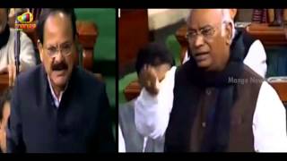 Venkaiah Naidu Vs Congress MP Mallikarjun Kharge heated debate over PM Modi silence