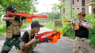 Nerf War S.W.A.T Man Nerf Battle Mafia Group Battle Four NERF MOVIES