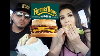 FARMER BOYS BACON BOY BURGER AND SOURDOUGH AVOCADO SANDWICH MUKBANG| NEW CRISPY FRIES
