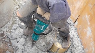 Работа молотка Makita HM1317C в реальных условиях