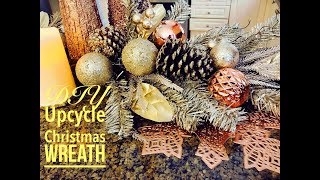 DIY Christmas Wreath Upcycle | Glam Christmas Wreath
