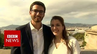 Couple divided by Catalonia question - BBC News