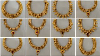Latest light Weight Gold Thushi Necklace / Gold Thushi Necklace Designs