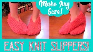 Easy Knitted Slippers for Beginners! Fast & FUN!