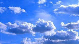Красивые Облака в Голубом Небе. Движение Облаков. Красивое Небо. Футажи для видеомонтажа