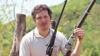 Percussion revolving carbines 3/3. - Shooting the original and the repro
