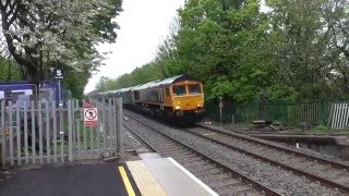 GBRF 66748 with Heritage convoy from swanage to Kidderminster svr