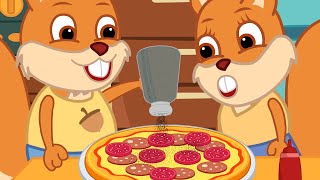 Famille d'Écureuil - La Pizza la plus Délicieuse Animé 2021 en Français