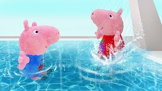 Свинка Пеппа на русском. Смотрим, как Джордж учится плавать, а Пеппа собирается в ДЕТСКИЙ ЛАГЕРЬ!