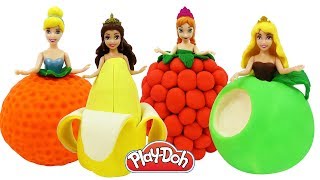 DIY Making Fruit Dresses out of Play Doh for Disney Princesses
