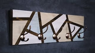 Стильная вешалка своими руками. DIY wood coat rack