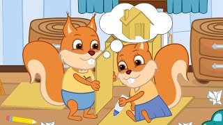 Famille d'Écureuil - Maison De Jouet Maison Animé 2021 en Français