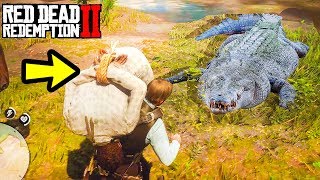 O QUE ACONTECE SE VOCÊ JOGAR UM NPC PERTO DOS CROCODILOS? | RED DEAD REDEMPTION 2